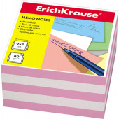 блок бумаги Erich Krause 9*9*5 см  розовый