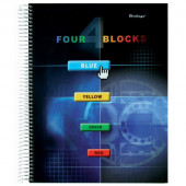 тетрадь 160л.кл. А4 Four blocks-кнопки твер. обло