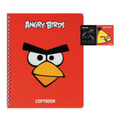 тетрадь 96л.кл. А5 гребень Angry Birds 4-обложки Х