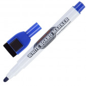 маркер д/доски Lineplus MiniMax синий+стиратель с магнитом