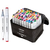 Набор маркеров для скетчинга deVENTE Emotion 80 цветов, двусторонние (пулевидный 1 мм/скошенный до 5