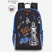 Рюкзак школьный (/1 черный - синий) Шахматная фигура Ферзь