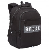 рюкзак Grizzly школьный  (1 черный - серый) RU-132-2