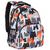 рюкзак Grizzly школьный  (1 котики рыжие) RG-160-9