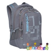 Рюкзак Grizzly школьный RU-138-1 (/3 серый)