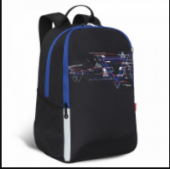 рюкзак Grizzly школьный (1 черный - синий) RB-151-2
